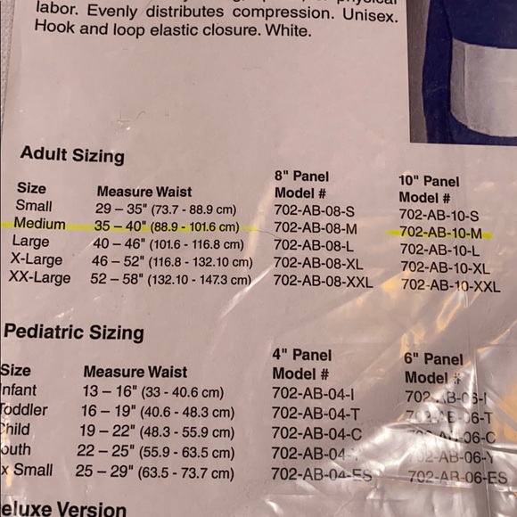 Bundle of 2 - RCAI Abdominal Binders - M & L - Picture 7 of 16